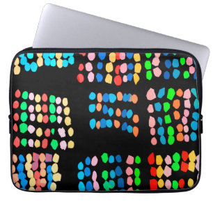 Coloured dots laptop sleeve