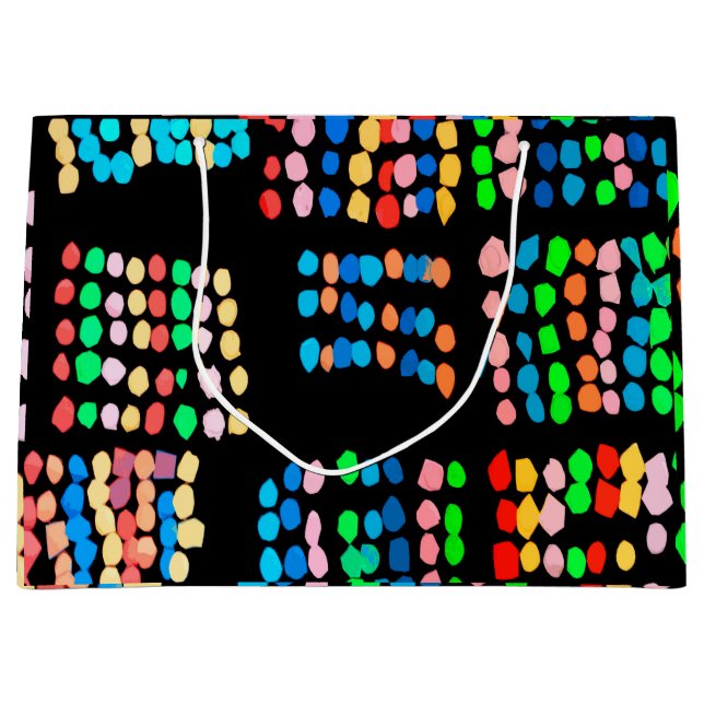 Coloured dots large gift bag (Front)