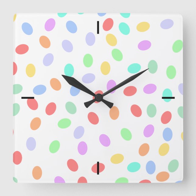 Coloured Dots Wall Clock (Front)