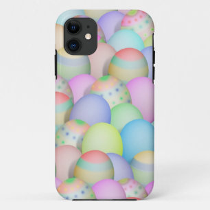 Coloured Easter Eggs Background iPhone 11 Case