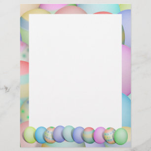 Coloured Easter Eggs Background Flyer