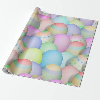 Coloured Easter Eggs Background Wrapping Paper