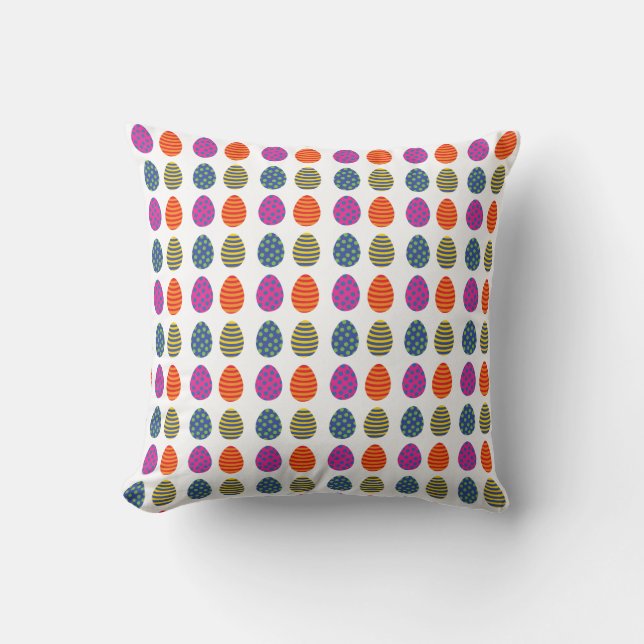 Coloured Easter Eggs Cushion (Front)
