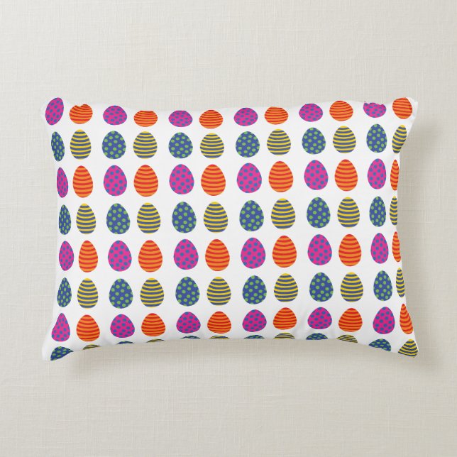 Coloured Easter Eggs Decorative Cushion (Front)