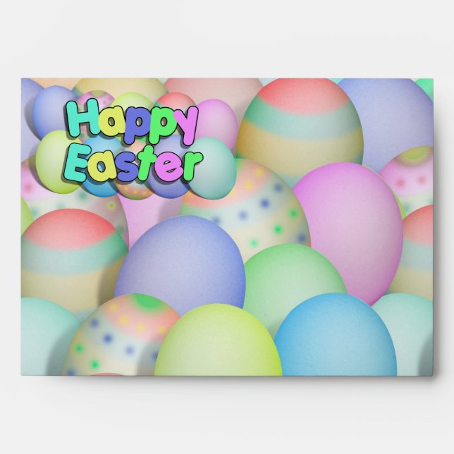 Coloured Easter Eggs - Happy Easter Envelopes (Front)