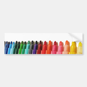 Coloured felt-tip pens bumper sticker