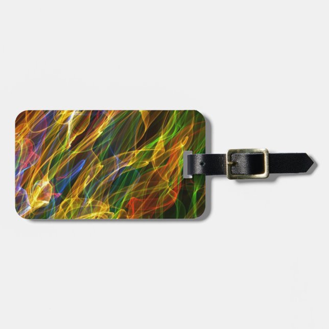 Coloured Flames Luggage Tag (Front Horizontal)