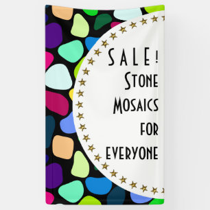 Coloured Flat Stone Mosaic I + your ideas Banner