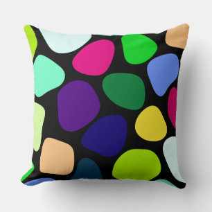 Coloured Flat Stone Mosaic I + your ideas Cushion