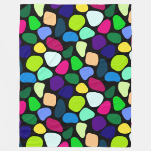 Coloured Flat Stone Mosaic I + your ideas Fleece Blanket