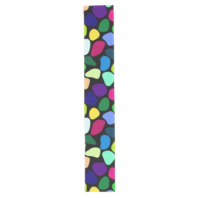Coloured Flat Stone Mosaic I + your ideas Long Table Runner (Front)