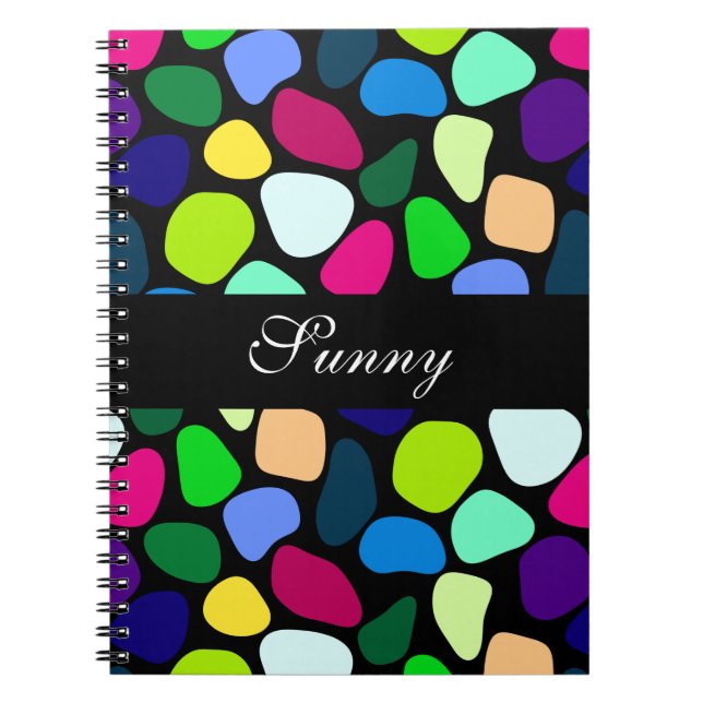 Coloured Flat Stone Mosaic I + your ideas Notebook (Front)