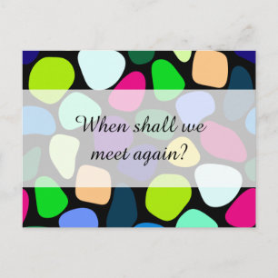 Coloured Flat Stone Mosaic I + your ideas Postcard
