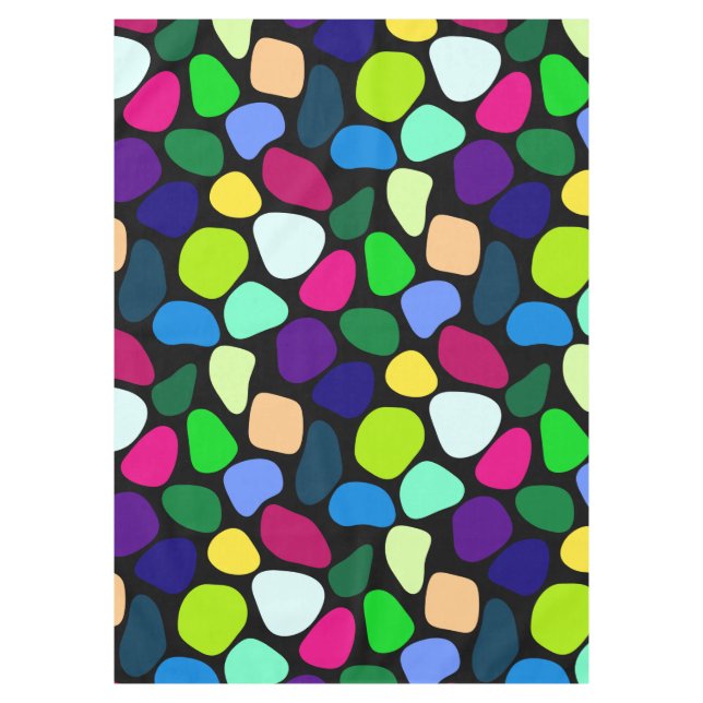Coloured Flat Stone Mosaic I + your ideas Tablecloth (Front)