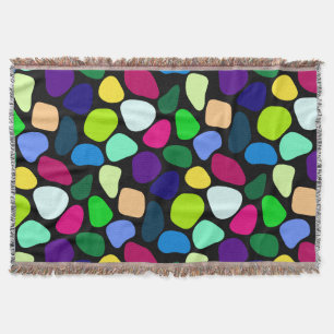 Coloured Flat Stone Mosaic I + your ideas Throw Blanket