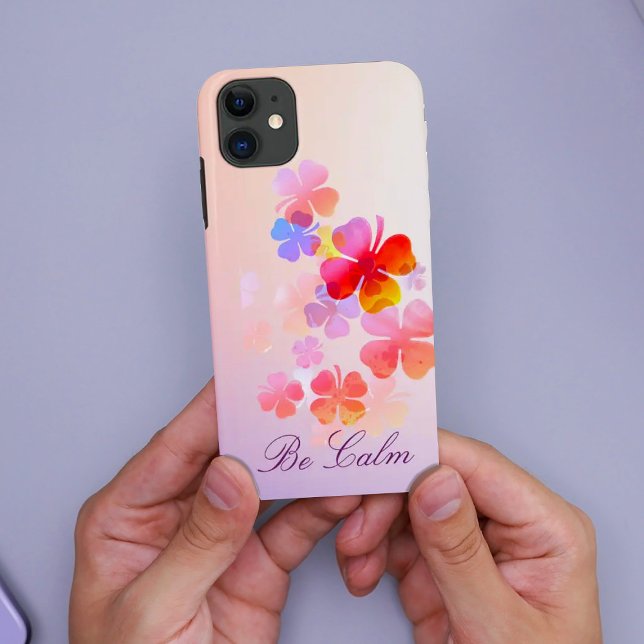  Coloured flowers drawing iPhone Case (Creator Uploaded)