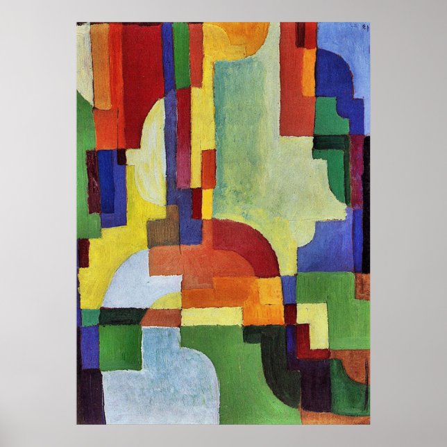 Coloured forms (I) by August Macke Poster (Front)