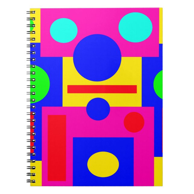 Coloured geometric shapes notebook (Front)