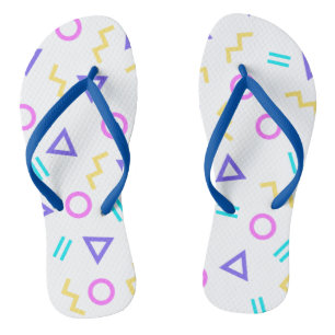 Coloured Geometric Shapes Pattern Thongs