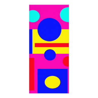 Coloured geometric shapes rack card