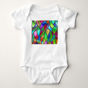 Coloured Glass Pattern 3D Texture Baby Bodysuit