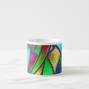 Coloured Glass Pattern 3D Texture Espresso Cup