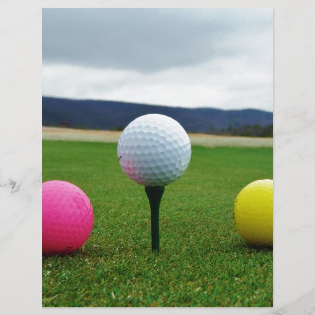 Coloured Golf Balls, mountain tee (Front)