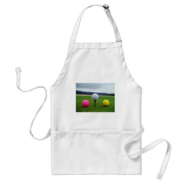 Coloured Golf Balls, mountain tee Standard Apron (Front)