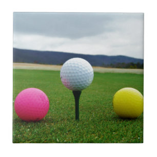 Coloured Golf Balls, mountain tee Tile