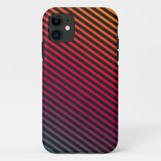 Coloured Gradients & Black Stripes iPhone 11 Case