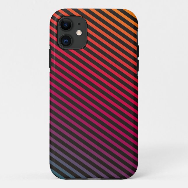 Coloured Gradients & Black Stripes Case-Mate iPhone Case (Back)