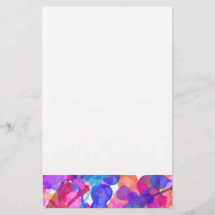 Coloured Guitar Collage Stationery
