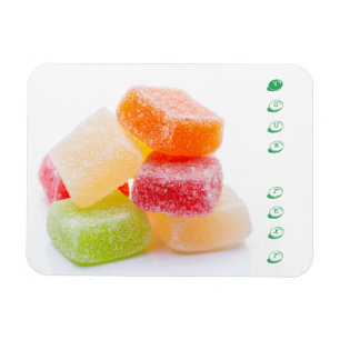 Coloured Gummy Square Sweets Magnet