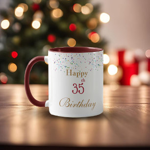 Coloured Happy Birthday Coffee Mug