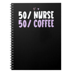 Coloured Heart   50 Nurse 50 Coffee Saying Notebook