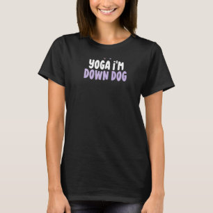 Coloured Heart Yoga I'm Down Dog Saying T-Shirt