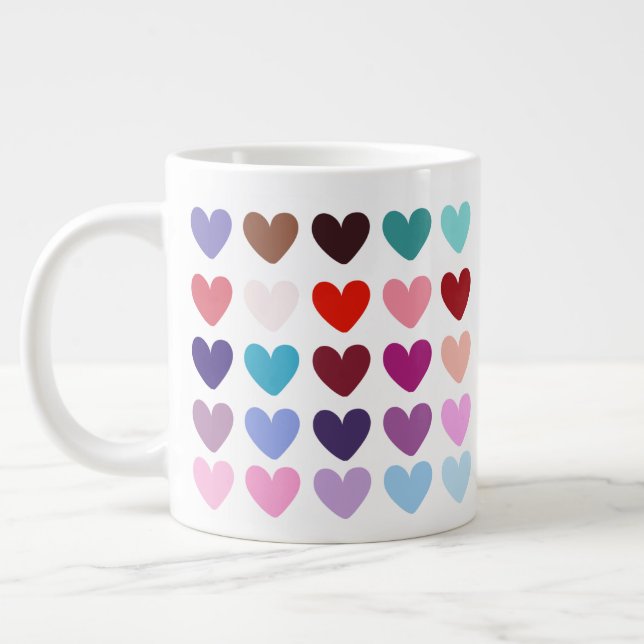 Coloured Hearts Mugs  (Left)