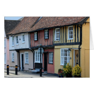 Coloured houses at Saffron Walden, Essex, UK