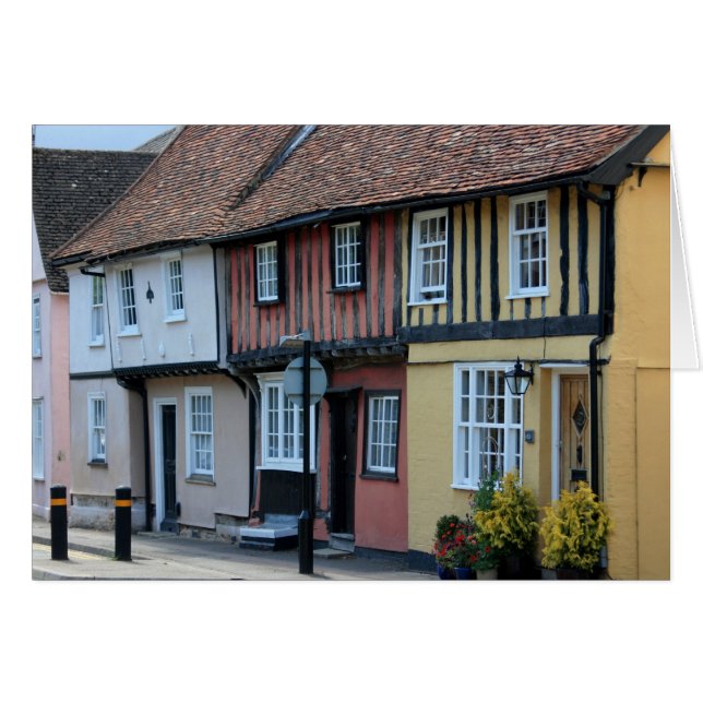 Coloured houses at Saffron Walden, Essex, UK (Front Horizontal)