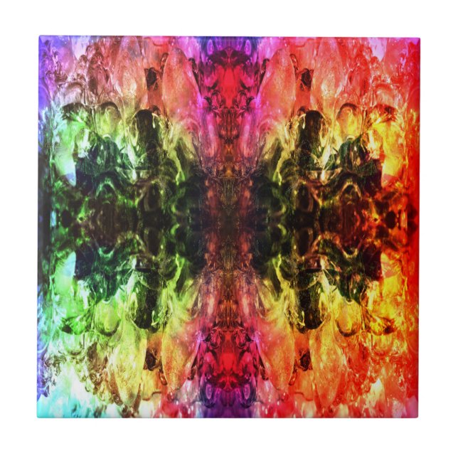 Coloured Ice Two Ceramic Tile (Front)