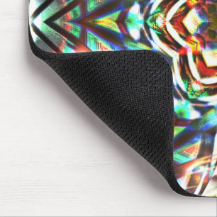Coloured Kaleidocope with texture that looks canva Mouse Pad