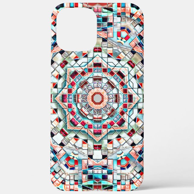 Coloured kaleidoscope of tiles with rough texture  Case-Mate iPhone case (Back)