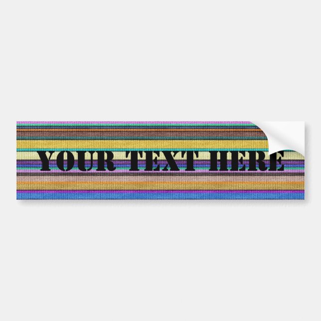 Coloured knitting Stripes seamless pattern 1 Bumper Sticker (Front)