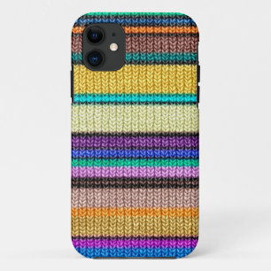 Coloured knitting Stripes seamless pattern 1 iPhone 11 Case