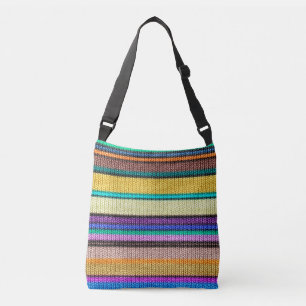 Coloured knitting Stripes seamless pattern 1 Crossbody Bag