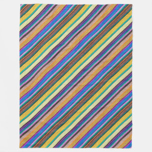 Coloured knitting Stripes seamless pattern 1 Fleece Blanket