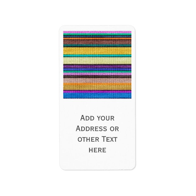 Coloured knitting Stripes seamless pattern 1 Label (Front)