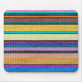 Coloured knitting Stripes seamless pattern 1 Mouse Pad