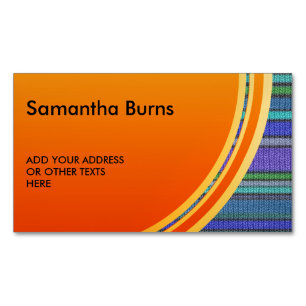 Coloured knitting Stripes seamless pattern 2 Magnetic Business Card