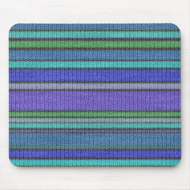 Coloured knitting Stripes seamless pattern 2 Mouse Pad (Front)